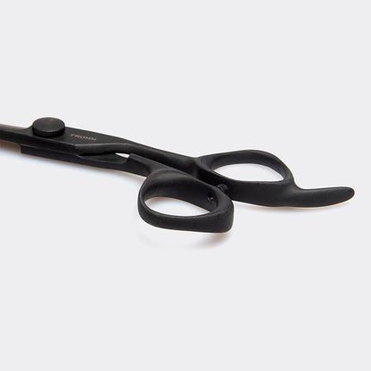 Fromm Dare 5.75" 1-Piece Precision Slide and Point Hair Cutting Shears with Semi-Convex Blade for Expert Salon Stylists, Matte Black Japanese Steel Scissors