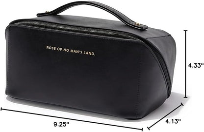 EACHY Travel Makeup Bag,Large Capacity Cosmetic Bags for Women,Waterproof Portable Pouch Open Flat Toiletry Bag Pattern Makeup Bag