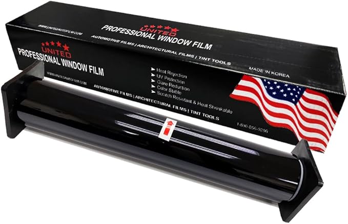 United Centurion Window Tint 50% 60Inch x 100Feet - 2Ply Carbon Charcoal Color - Window Tint for Car, Home, Blocks UV Rays, Reduce Heat & Glare - Lifetime Color Stability