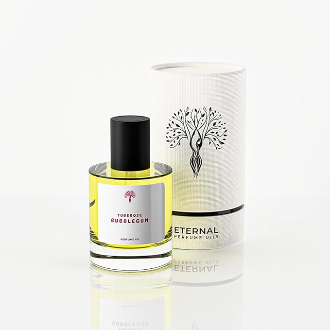 Eternal Tuberose Bubblegum Perfume Oil for Women & Men- Eau De Perfum - Unisex Concentrated Perfume - Alcohol Free & Long Lasting Designer Scents 30ml