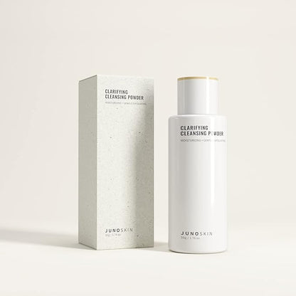JUNO & Co. Exfoliating Face Wash, 10 Ingredients Facial Clarifying Cleansing Powder with Hyaluronic Acid for Extra Hydration 50g / 1.76oz