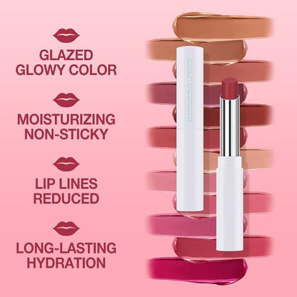 1Pcs Tinted Lip Balm Moisturizing Lipstick – Waterproof Hydrating Matte Lip Balm for Women, Creamy Natural Color Stain for Dry Lips,Soft Matte Finish with Subtle Scent (#11 Retro Red)