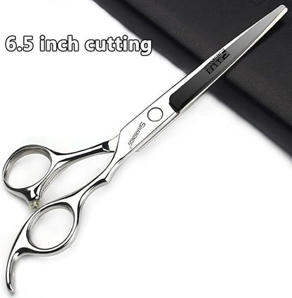 SHARONDS 6.5 Inch Stainless Steel Professional Barber Scissors Hair Thinning Scissors Hairdresser or Home Hairdresser Variant/Hybrid Scissors (6.5 inch-6pc)