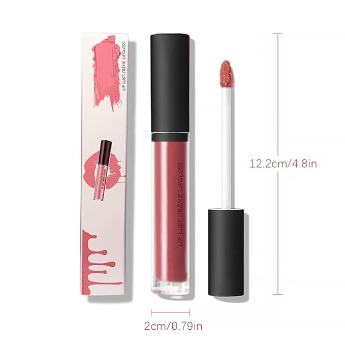 12 Color Cream Lip Gloss Lipstick Portable,Upgraded Waterproof Long-Lasting Moisturizing Lip Lipsticks for Daily Use,Non-Stick to Cup Natural Lipsticks for Home Travel Women (4)
