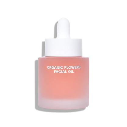 Whamisa Organic Flowers Deep Rich Facial Oil, Hydrating Watery Formula with Fermented Ingredients & Postbiotics, Nourishing, Glowing Hydration (32ml)