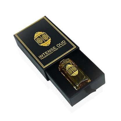 INTENSE OUD Crushed Long Lasting Arabian Perfume Oils for Women 12ML - Fragrance Oil with Frozen Pear, Peony & Apricot, Finished with Vanilla & Musk - Concentrated Perfume Oil in Black Gift Box