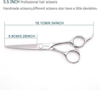 Hair Cutting Scissors Hair Cut Professional 5.5 Inch Hair Cutting Shears Haircut Scissors Barber Shears 440c Hairdresser Barber Shears KINSARO for Hairdresser Barbershop or Home Use