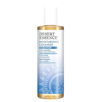 Desert Essence Moisturizing Ceramide Facial Cleanser 7.1 fl oz - Vegan, Gluten-Free. Cruelty-Free - Supports Skin's Natural Moisture Barrier - Moisturize and Nourish