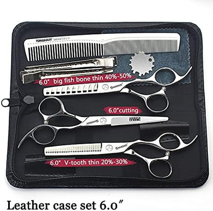 6/6.5 inch professional hair scissors hairdresser hair thinning scissors hairdressing tools barber scissors (6-inch 3pc)