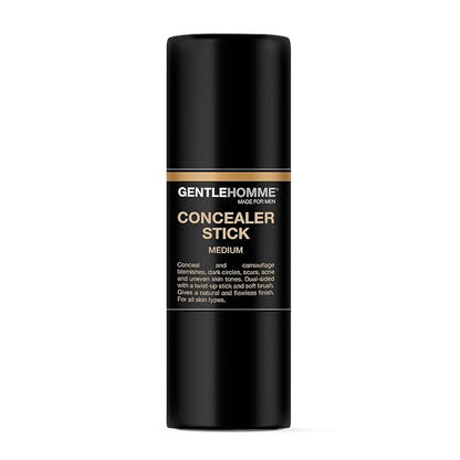 Concealer Stick with Brush for Men - Eraser Dark Circles - Men’s Multi-Use Concealer - Dual Sided Full Coverage with Soft Brush - Buildable Coverage Makeup - All Skin Types - (Medium)