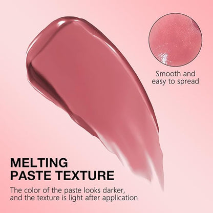 2Pcs Pink Honey Tinted Lip Stain Lip Balm Lip Gloss Lipstick, Sheer Hydrating Lip Stains Tint, Moisturizing Lip Color for All Skin Tones, Nourishing Lip Balm with a Hint of Natural Black Cherry Tint