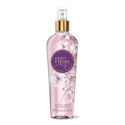 Maja Plum Blossom Perfumed Body Mist with Floral and Fruity notes to refresh yourself any time, Transparent Purple, 8.1 Fl Oz, Spray Bottle