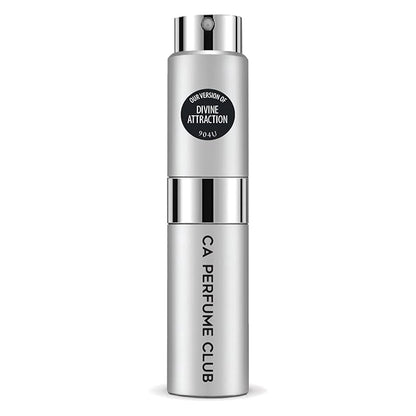 CA Perfume Impression of Divine Attraction for Women and Men Leather Scent Long Lasting Unisex Fragrance Eau De Parfum Travel Size Refillable Atomizer Spray 0.27 Fl Oz 8ml