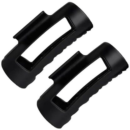 Silicone Hair Clips, Cloud Hair Pins for Women, 3.9 inch Soft Hair Claw Clip for Thick/Fine/Thin/Curly Hairstyle, Black 2 Pack