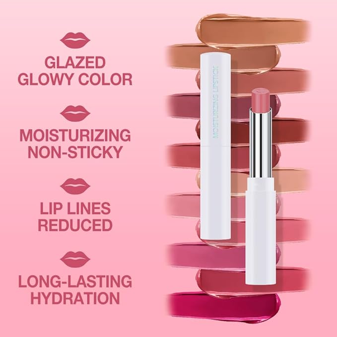 Soft Pink Tinted Lip Balm, Hydrating Sheer Soft Matte Finish Lipstick for Women, Creamy Natural Color Lip Tint Balm Lightweight And Non-greasy Lip Glow Long Lasting Waterproof for Dry Lips 08#