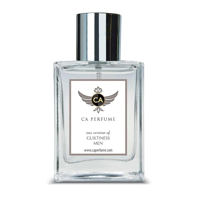 CA Perfume Impression of Guiltiness Men For Men Replica Version Fragrance Dupes Concentrated Long Lasting Eau de Parfum Spray Refillable Atomizer Bottle 1.7 Fl Oz/50ml-X1