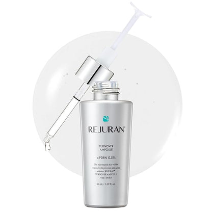 REJURAN® Turnover Ampoule, c-PDRN® [Larger Size] - Original Salmon DNA PDRN Face Serum for Rejuvenation, Firming, Hydration & Youthful Glow, Smooths Skin Texture. Korean Skincare (1.69 fl oz)
