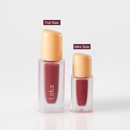 Laka Fruity Glam Lip Tint Mini, Glowing Lip Stain with Wide Color Spectrum, Hydrating & Lightweight Texture, Long-Lasting Bold Stain, Non-Sticky, Vegan, K-Beauty (#139 Cheating)