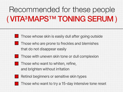 INFODPLUS VITA³MAPS 53 Toning Serum – Niacinamide & Sea Buckthorn | Brightening, Dark Spot Corrector, Even Skin Tone Night Serum