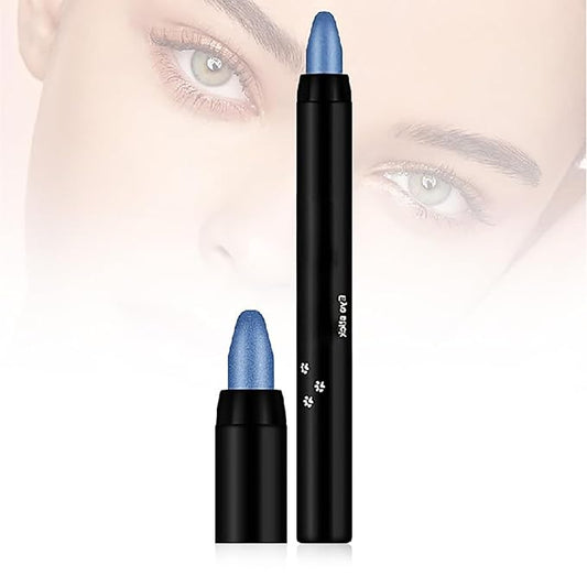 Eyeshadow Shimmer Stick, 16 Color Highlighter Eyeshadows Pencil Waterproof Glitter Eye Shadow Eyeliner Pen, Waterproof Eyeshadows Shimmer Stick Long Lasting Brightener Eyeshadow (10 Sky Blue)