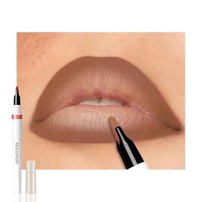 Matte Calligraphy Liquid Lip Liner Lipstick Pencil, Chocolate Long-Lasting Transfer-Proof Lip Stain, Lightweight Lipstick, Sheer Buildable Color, Fades to a Natural Wash of Colors