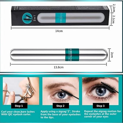 4d silk fiber mascara black volume and length，mascara 5x longer thickening and no clumping，long lash and waterproof
