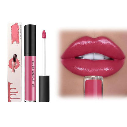12 Color Cream Lip Gloss, 2024 Upgraded Waterproof Long-Lasting Moisturizing Lip Gloss, Non-Stick to Cup Natural Jelly Lipstick for Women Home Travel (#06, 1pack)