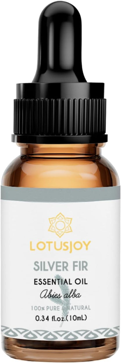 100% Pure Silver Fir Essential Oil 0.34 Fl Oz, Natural Silver Fir Oil for Diffuser Massage Skin Care DIY