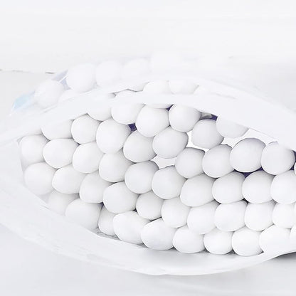 Paper Stick Thick Cotton Swabs with Precision and Flattened Tip 375pcs, Pointed&Flattened Tip Cosmetic Applicators XL Size
