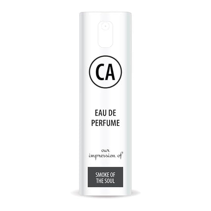 CA Perfume Impression of Smoke Of The Soul Unisex Eau De Parfum Woody Aromatic Scent Long Lasting Unisex Fragrance Travel Size TSA Ready for Day and Night Wear 0.33 Fl Oz 10ml