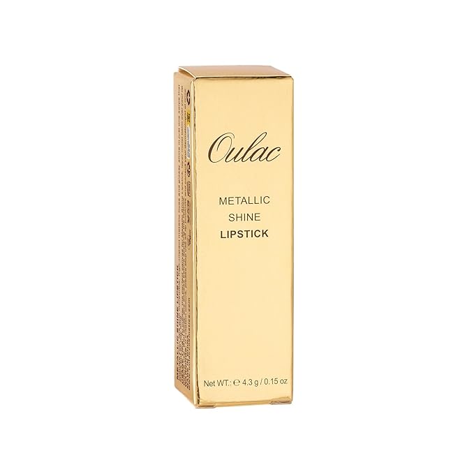 Oulac Coral Matte Lipstick with Glow Metallic Finish - Vegan Lipstick for Women, Creamy Texture, Hydrating Clean Beauty Formula, High-End Magnetic Hook Design, GM08 Enthusiasm