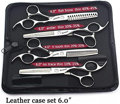 Barber hair scissors, Axemoore professional haircut Cutting Scissors/Shears set- 6", made of Japanese stainless steel, especially (6in-4pc-A)