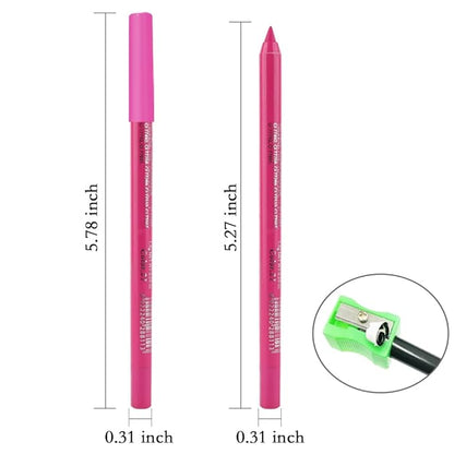 evpct Rose Eyeliner Pencils for Eyes, Rose Hot Pink Red Colored Eye Liner Pencil Pen Makeup Waterproof Smudge Proof, Colored Gel Waterline Eyeliner Liquid, Face Eye Paint Stick Halloween Makeup 21