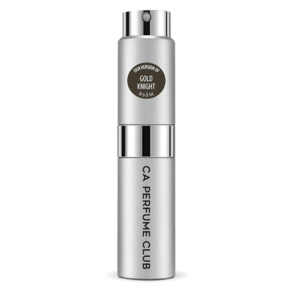 CA Perfume Impression of Gold Knight for Men Amber Woody Scent Long Lasting Cologne for Men Eau De Parfum Travel Size Refillable Atomizer Spray 0.27 Fl Oz 8ml
