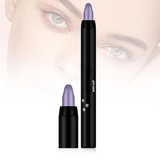 Eyeshadow Shimmer Stick, 16 Color Highlighter Eyeshadows Pencil Waterproof Glitter Eye Shadow Eyeliner Pen, Waterproof Eyeshadows Shimmer Stick Long Lasting Brightener Eyeshadow (08 Purple)
