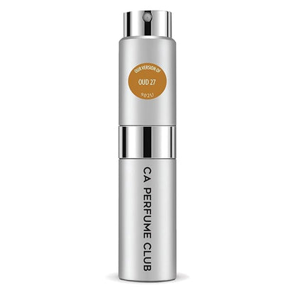 CA Perfume Impression of Oud 27 for Women and Men Amber Woody Scent Long Lasting Unisex Fragrance Eau De Parfum Travel Size Refillable Atomizer Spray 0.27 Fl Oz 8ml