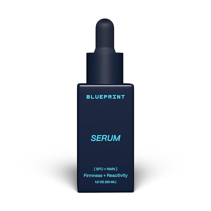 Blueprint Bryan Johnson Facial Serum with SFC & NMN – Age Defying Serum for Fine Lines, Firmness & Hydration – Longevity-Inspired Skin Care for Radiant, Youthful Skin – Fragrance Free & Vegan Formula