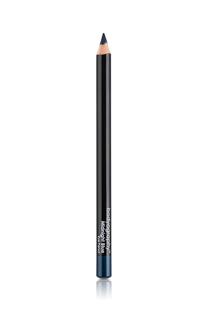 Bodyography Cream Eye Pencil, Midnight Blue - Navy Wooden Eyeliner for Eyes & Eyebrows, Long-Lasting Cruelty-Free Coconut Oil Cosmetic Liner