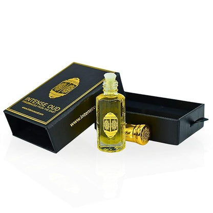 INTENSE OUD Addiction Long Lasting Arabian Perfume Oils for Women 12ML (0.40 OZ) Concentrated Perfume Oil with Citrusy Orange, Floral Jasmine, Amber & Praline - Fragrance Oil With Black Gift Box