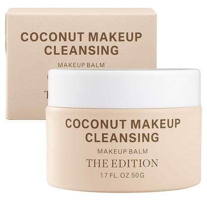 The Edition Coconut Balm Makeup Remover & Cleansing Balm – Gentle Face & Eye Makeup Cleanser for Waterproof Makeup, Hydrating Skincare for All Skin Types, 50g