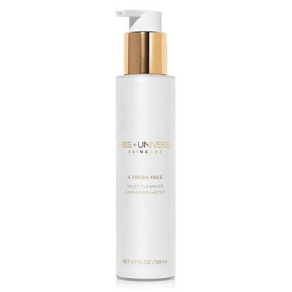 A Fresh Face Cleanser 4.7 fl oz, Foaming Face Wash for Women and Men, Facial Skin Care Product with Lactic and Hyaluronic Acids, Hydrating Facial Cleanser and Makeup Remover