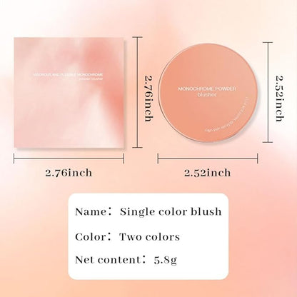 Warm Orange Powder Matte Blush with Mirror – Lightweight Smooth Blendable Baked Blush, Fade & Transfer-Resistant, Natural Matte Finish, Vegan & Cruelty Free, Perfect Makeup Gift for Women #02