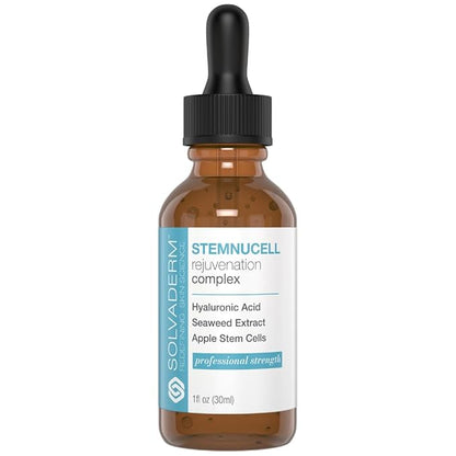 Solvaderm Stemnucell Anti-Aging Facial Serum – Reduces Wrinkles, Fine Lines & Expression Lines – Plant Stem Cells, Peptides & Hyaluronic Acid – Firming, Hydrating Cream for All Skin Types