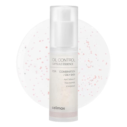 celimax Oil Control Capsule Essence | with Tea Tree Extract, For Sebum Reducing Serum, Mattifying, Hydrating, Moisturizing Mild Formula for Sensitive, 30ml