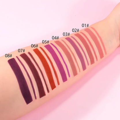 Gel Lip Liner Pencil for Women, Pitaya Pink Matte Long Lasting Lip Liner Lipstick 24 Hour, High Pigmented Lips Makeup Retractable Liners Waterproof Smudge Proof, Vegan & Cruelty-Free 05