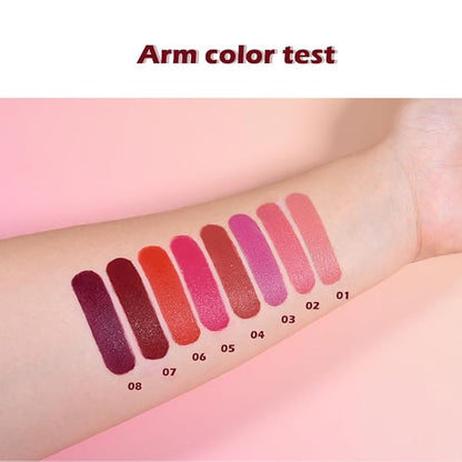Matte Lipstick Crayon for Women, Rose Wood Lip Stick Pencil 24 Hour Long Lasting Waterproof, Non-Drying Hydrating Formula Lip Gloss Makeup, Vegan & Cruelty-Free, 04