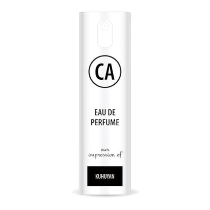CA Perfume Impression of Kuhuyan Unisex Eau De Parfum Leather Scent Long Lasting Unisex Fragrance Travel Size TSA Ready for Day and Night Wear 0.33 Fl Oz 10ml