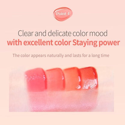 MQNY(MACQUEEN NEWYORK Dewy Water Glow Lip Tint 3.5g 9colors (#05 Icy Cherry, Cherry Red)