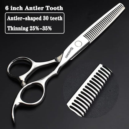 Barber hair scissors, Axemoore professional haircut Cutting Scissors/Shears set- 6", made of Japanese stainless steel, especially (6 in- tooth-C)