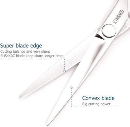 Hair Cutting Scissors Hair Cut Professional 5.5 Inch Hair Cutting Shears Haircut Scissors Barber Shears 440c Hairdresser Barber Shears KINSARO for Hairdresser Barbershop or Home Use